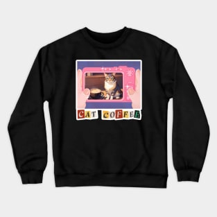 Cat Coffee Lover Crewneck Sweatshirt